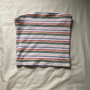 It’s American Eagle size XS tube top rainbow stripes